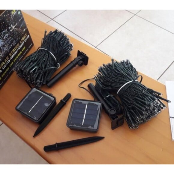 Orange Solar Halloween Lights, 2 Pack Each 75.5Ft 200 LED Orange Solar Lights - Picture 2 of 2